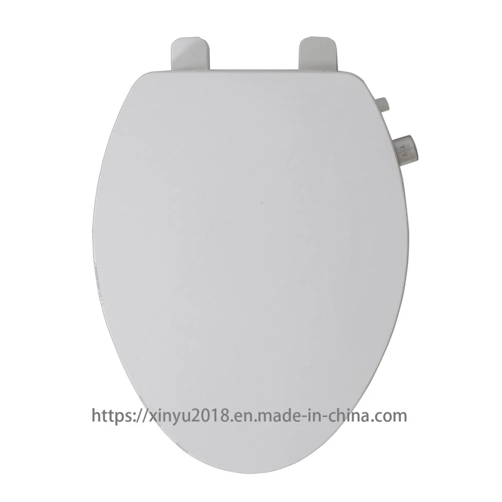 Lftt Hand V-Shaped Elongated Non-Electric Slow Quiet-Close Dual Nozzles Bidet Toilet Seat