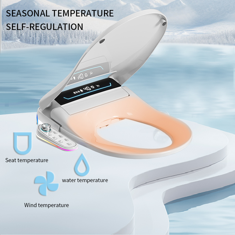 2025 New Design Electronic Heated Automatic Intelligent Smart U V Shape Bidet Toilet Seat with Automatic Cover Opening Function
