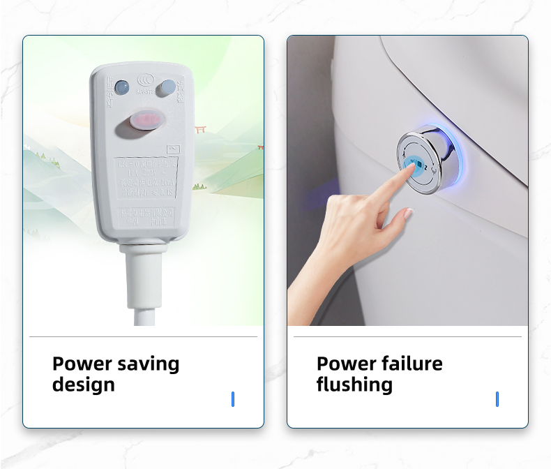 Tankless Intelligent Bathroom Health Smart Toilet with Warm Air Drying Female Washing Automatic Cleaning for Condo and Villa