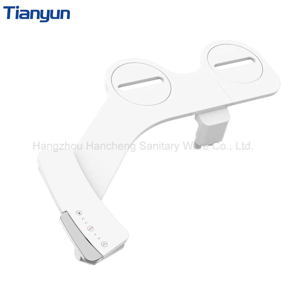 Custom Super Slim and Thin Dual Wash Nozzles Toilet Seat Attachment Non Electric Mechanical Bidet
