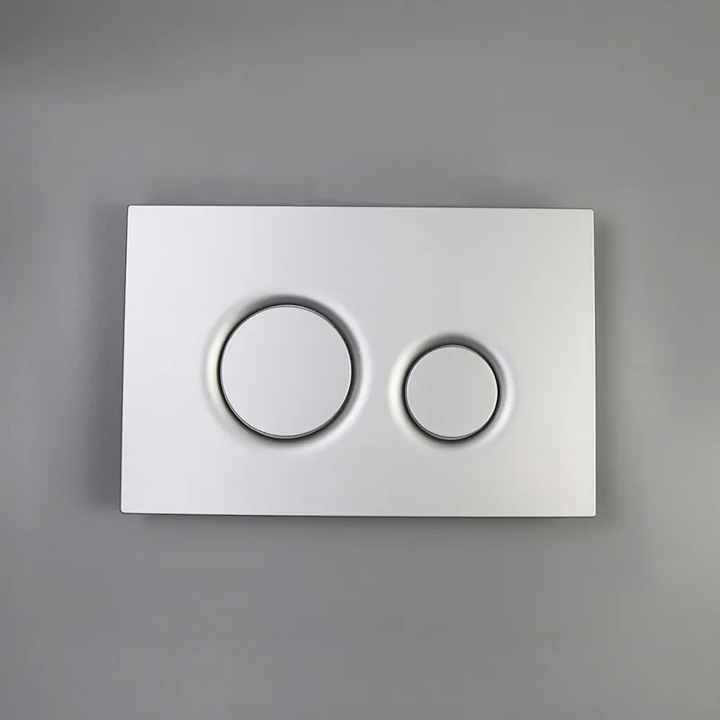 ABS Flush Button Plate Silver Dual Button Panel