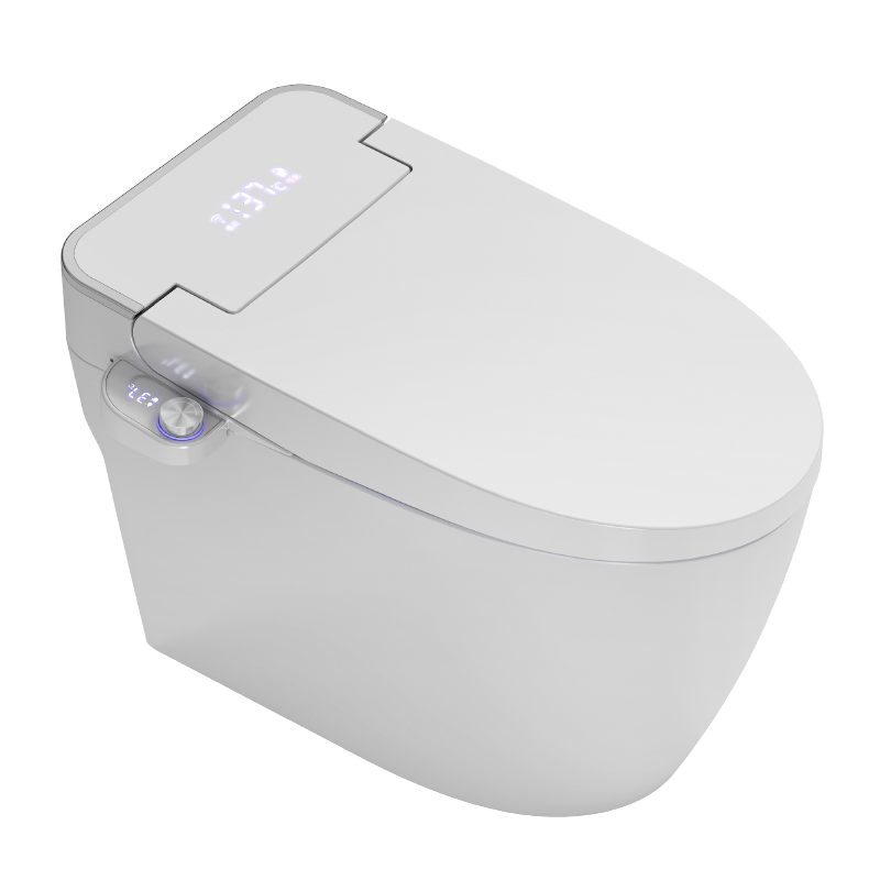 Chaozhou Sanitary Ware 110V/220V Porcelain Automatic European Bathroom Sensor Auto Flush Wc Intelligent Toilet Bowl Smart Toilet with Toilet Seat