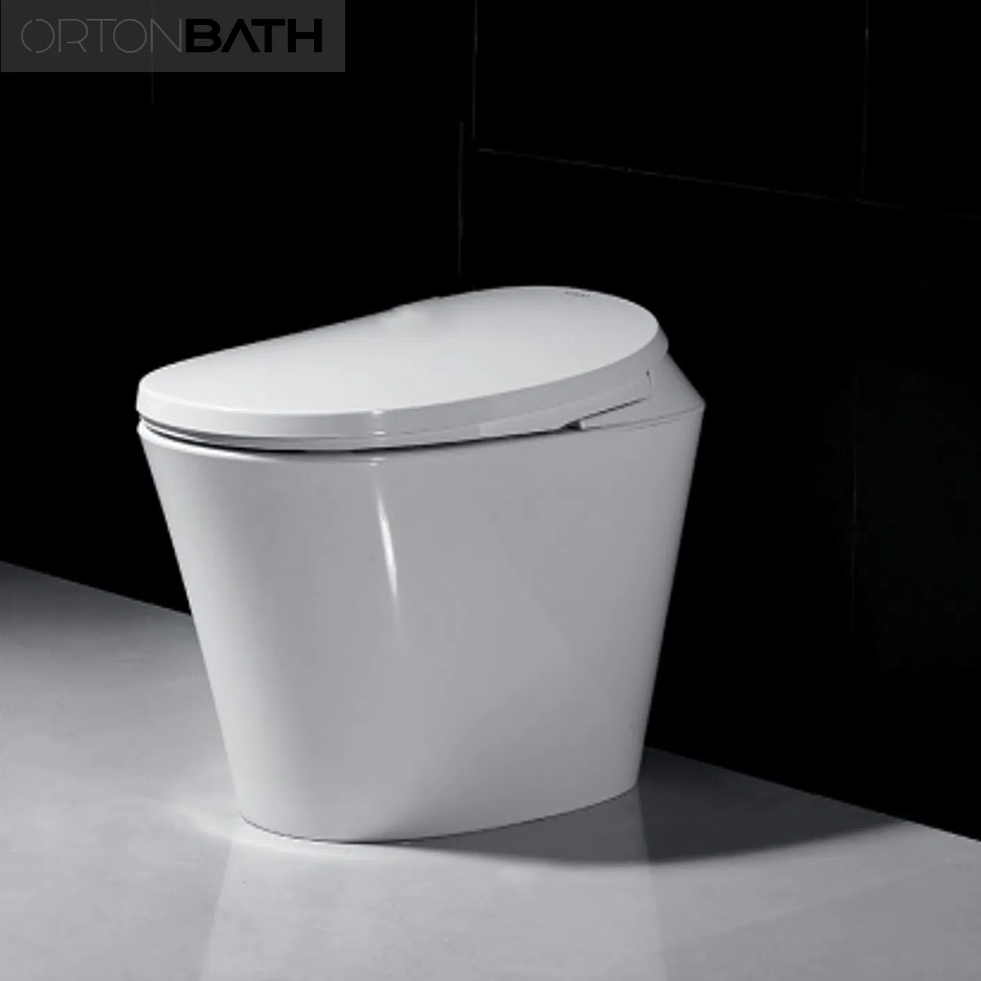 Ortonbaths White Luxury, Elongated One Piece Advanced Bidet, Smart Toilet Seat with Temperature Controlled Wash Functions