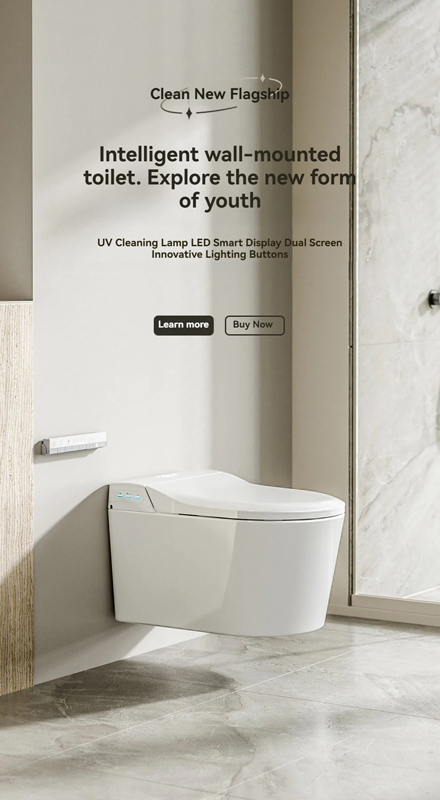 Intelligent Wall Mounted Water Closet Bathroom Automatic Smart Wall Hung Toilet