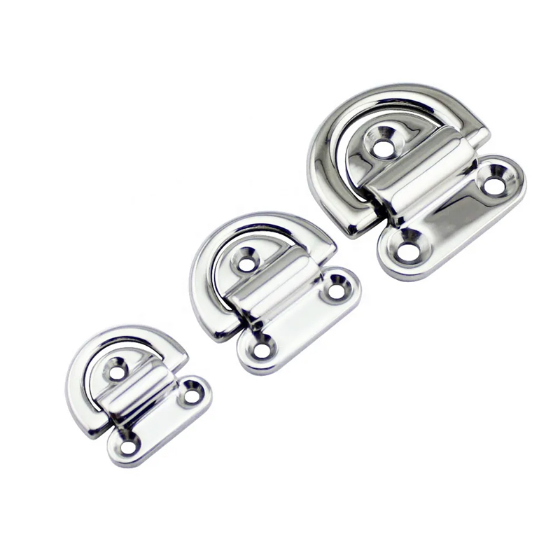 Folding Deck Pad Eye Tie Down Point Anchor Fixing Cleat Plate for Marine Yacht Boat Rvs