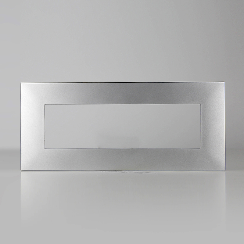 PC,Glass,Aluminum Material Italian standard 7 gang plastic plate with 7 way Modules electrical Wall switches for home