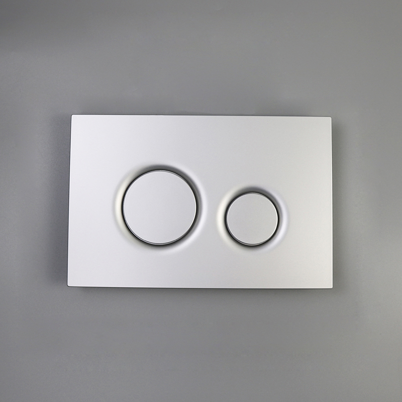 ABS Flush Button Plate Silver Dual Button Panel