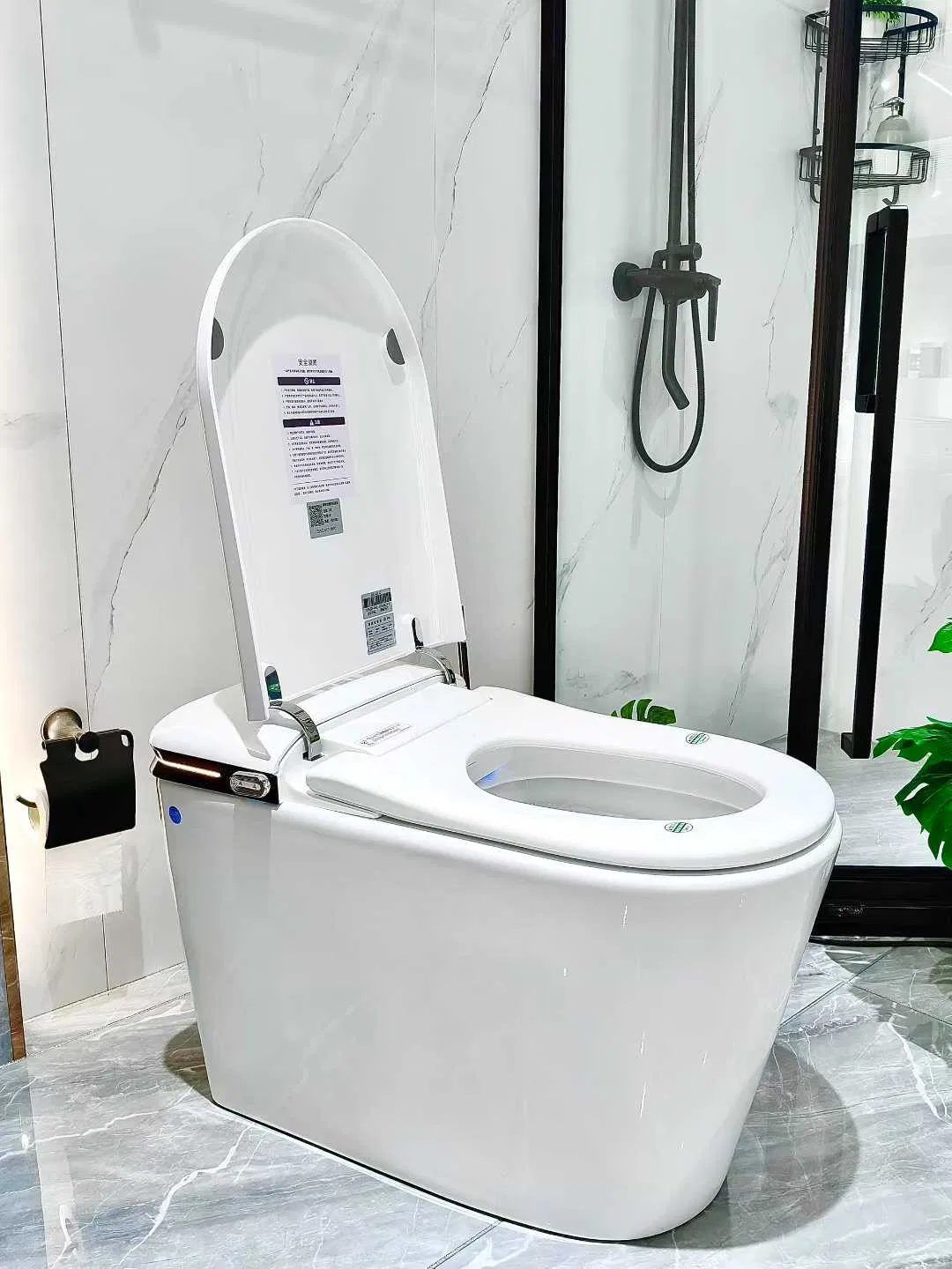European CE, Watermark Upc Smart Toilets White Finish Floor Standing Smart Toilets