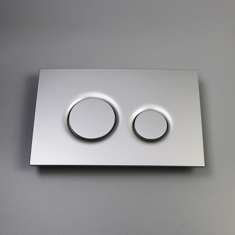 ABS Flush Button Plate Silver Dual Button Panel