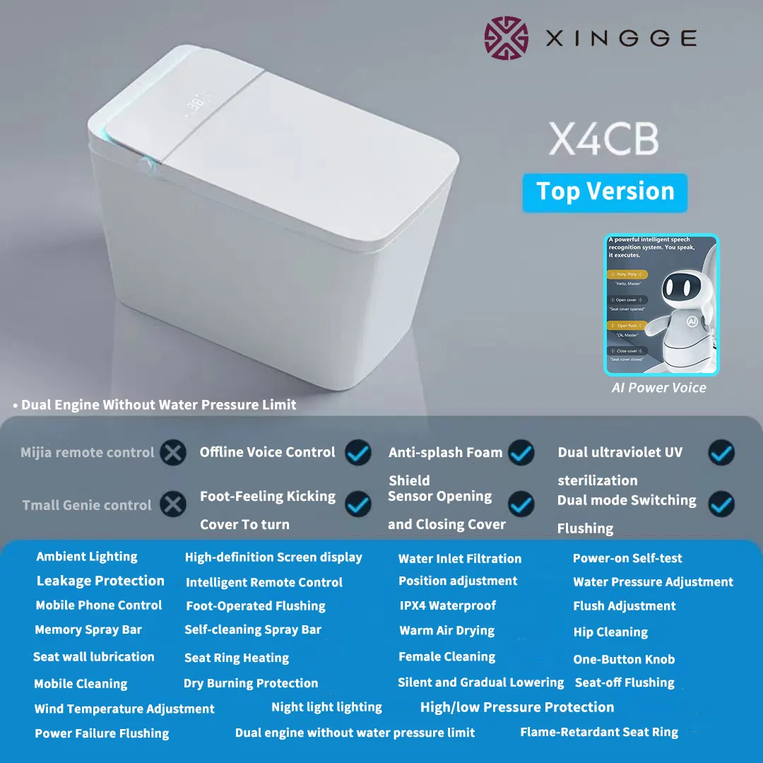 Luxury Smart Toilet with Remote Control for Modern Bathrooms