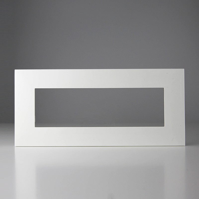 PC,Glass,Aluminum Material Italian standard 7 gang plastic plate with 7 way Modules electrical Wall switches for home