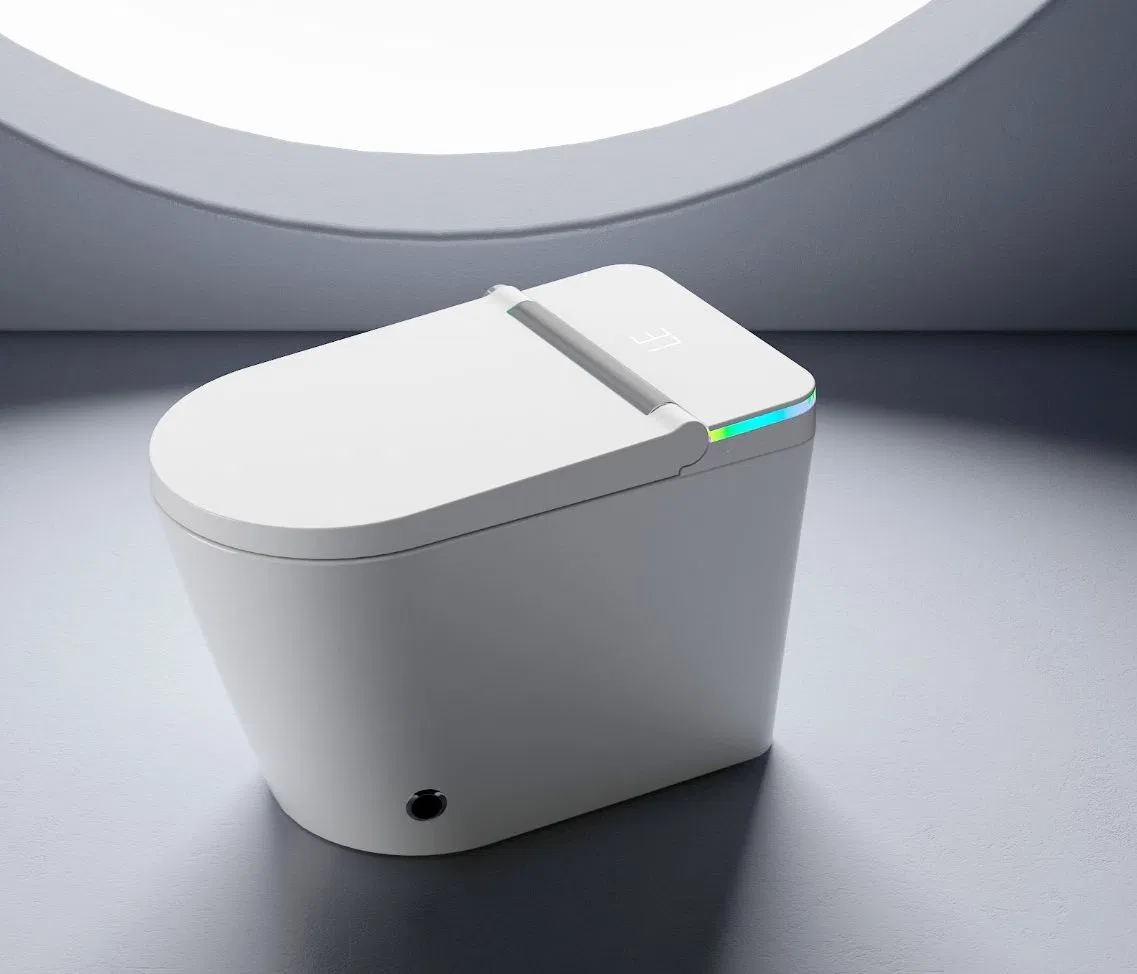 2023 Decorated Light New Arrival Floor Standing Auto Washing Automatic Water Spray Smart Toilet Ceramic Smart Intelligent