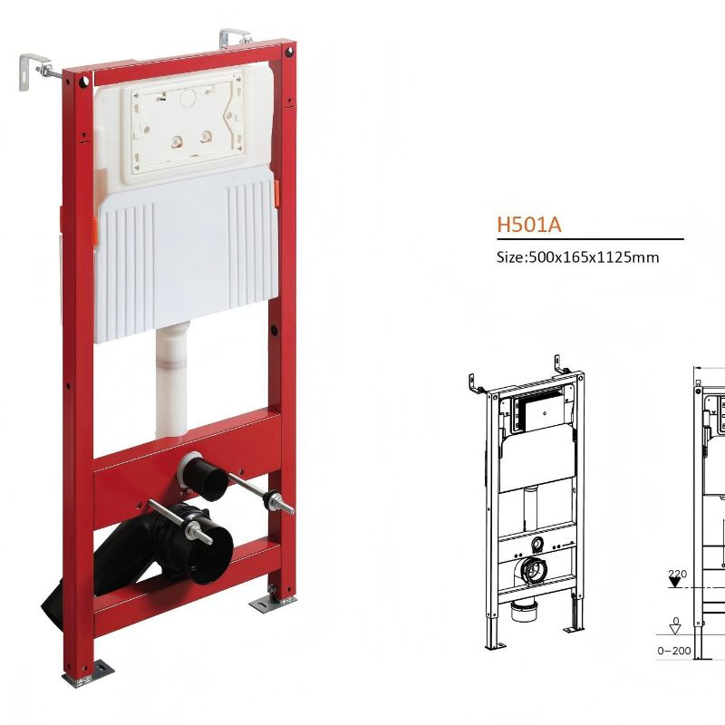 High Cost-Effective Water Tank Wall Hung Toilet Dual Push Flush Concealed Cistern