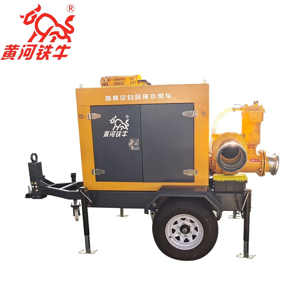 Diesel Self-Priming Centrifugal Pumps Q=600m3/H High Vacuum Assisted System Suction Depth 9m