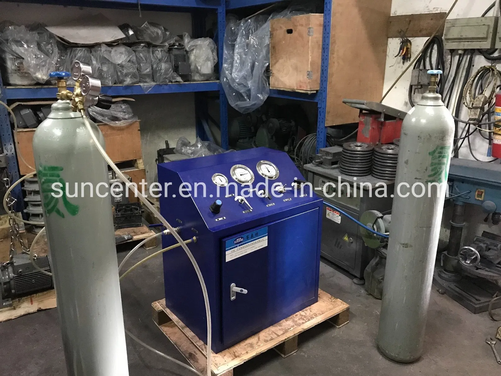 Pneumatic Oxygen Pump System for Gas Cylinder Transfer and Filling
