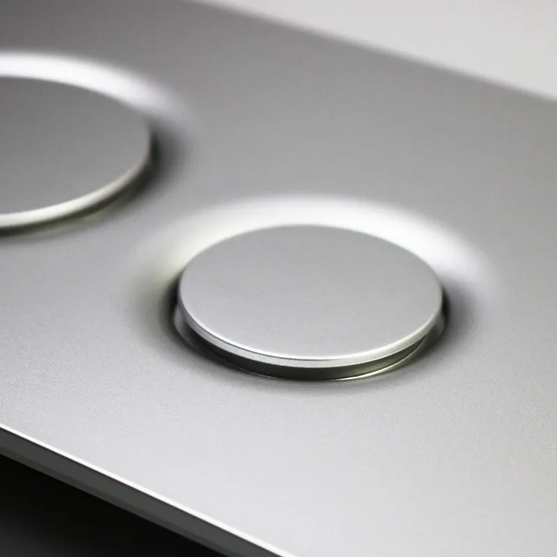 ABS Flush Button Plate Silver Dual Button Panel