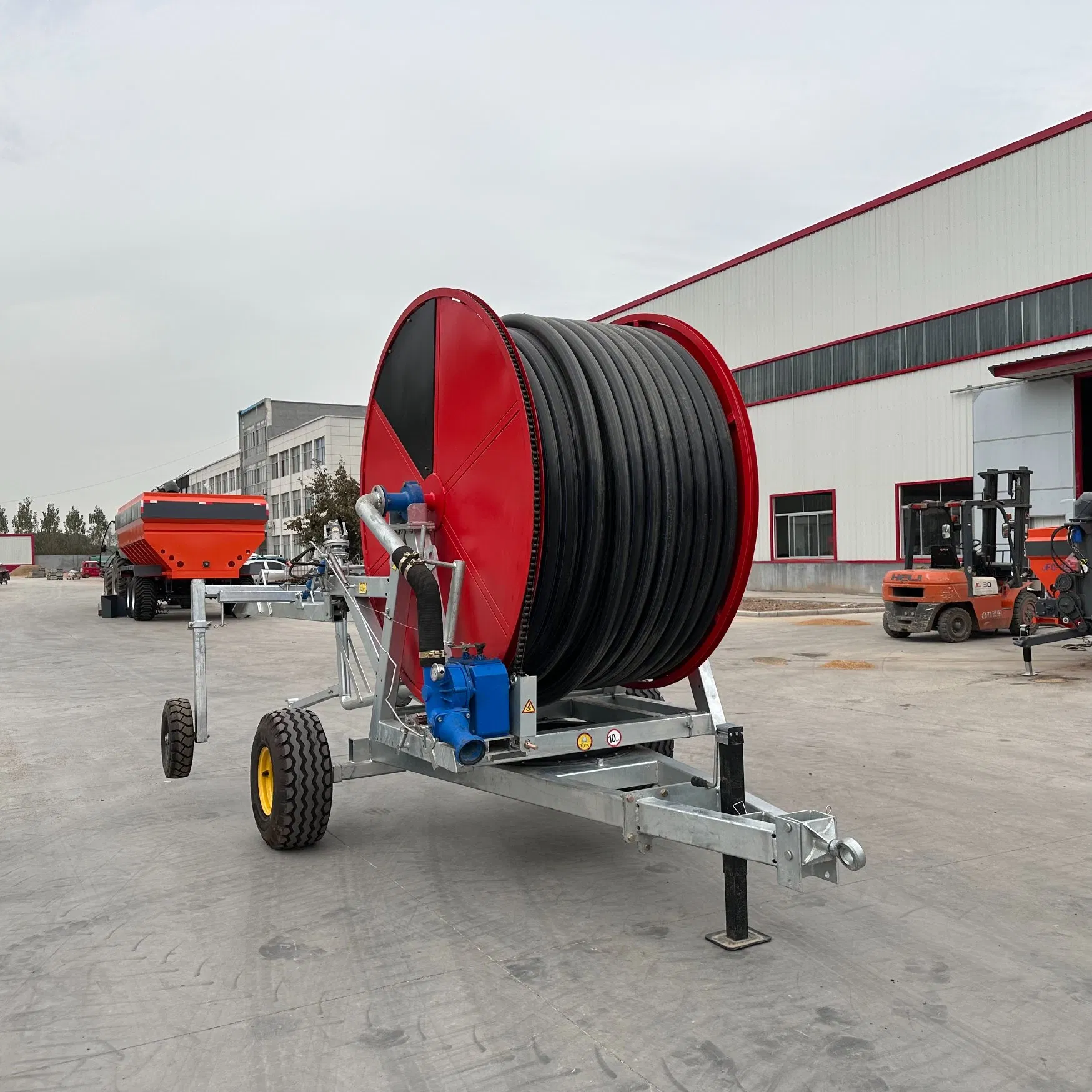 High-Performance Agricultural Traveling Rain Gun Farm Hose Reel Sprinkler Automatic Irrigation Machine Pressure Pipe or Pump Irrigator System