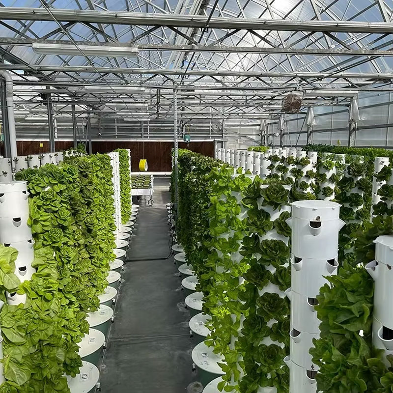 Greenhouse Indoor Plant Vertical Hydroponic Aeroponic Growing Tower System with Pump Automatic Watering