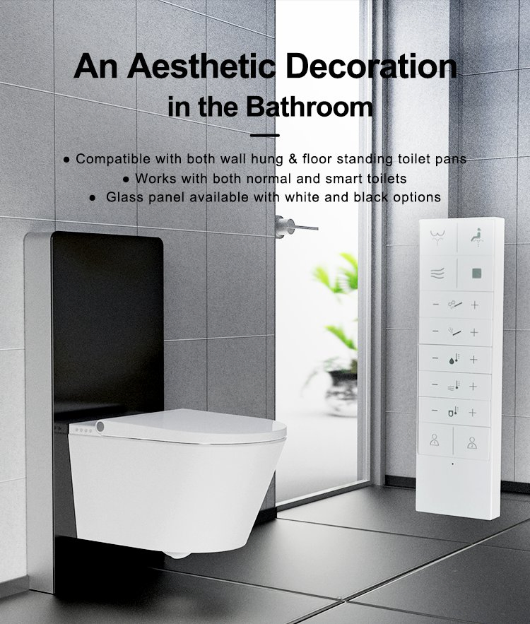 European Standard CE Wall Mounted Floor Standing Toilet Glass Cistern Dual Flush Cistern Toilet Water Tank