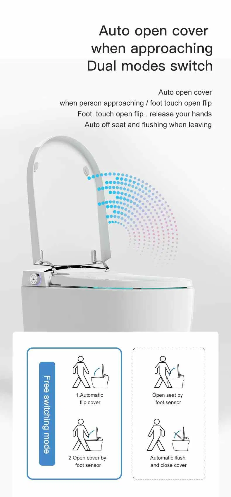 CE Watermark SAA Approved Small Size P-Trap and S-Trap Floor Standing Smart Ceramic Toilets