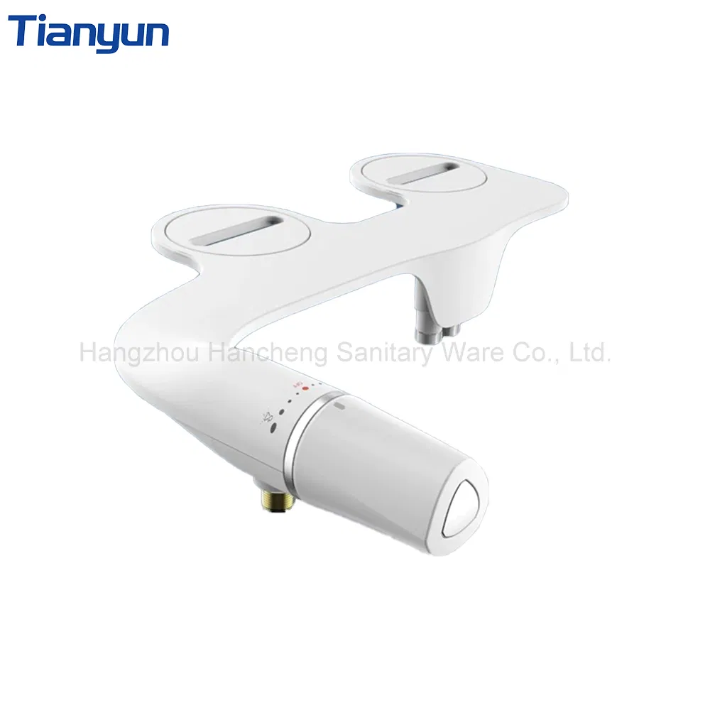 Manual Super Slim Dual Nozzles Toilet Seat Bidet Attachment Mechanical Bidet for Personal Clean