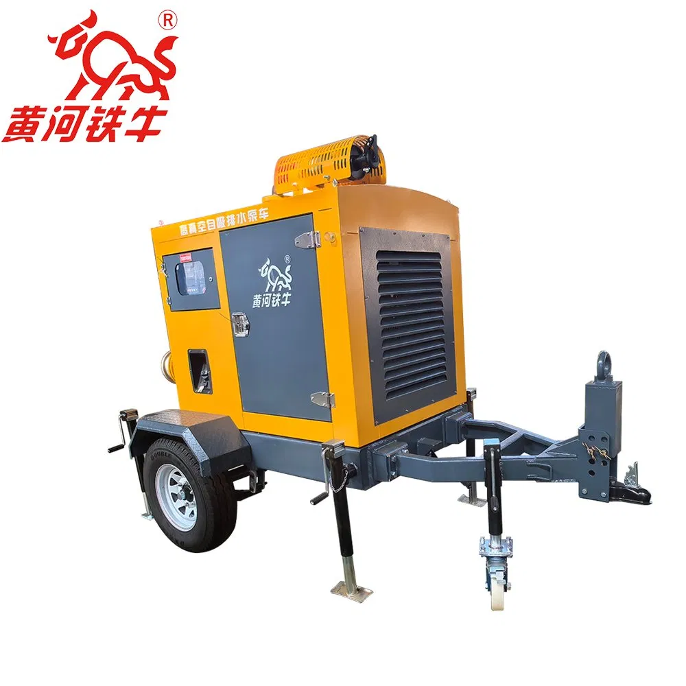 Diesel Self-Priming Centrifugal Pumps Q=600m3/H High Vacuum Assisted System Suction Depth 9m