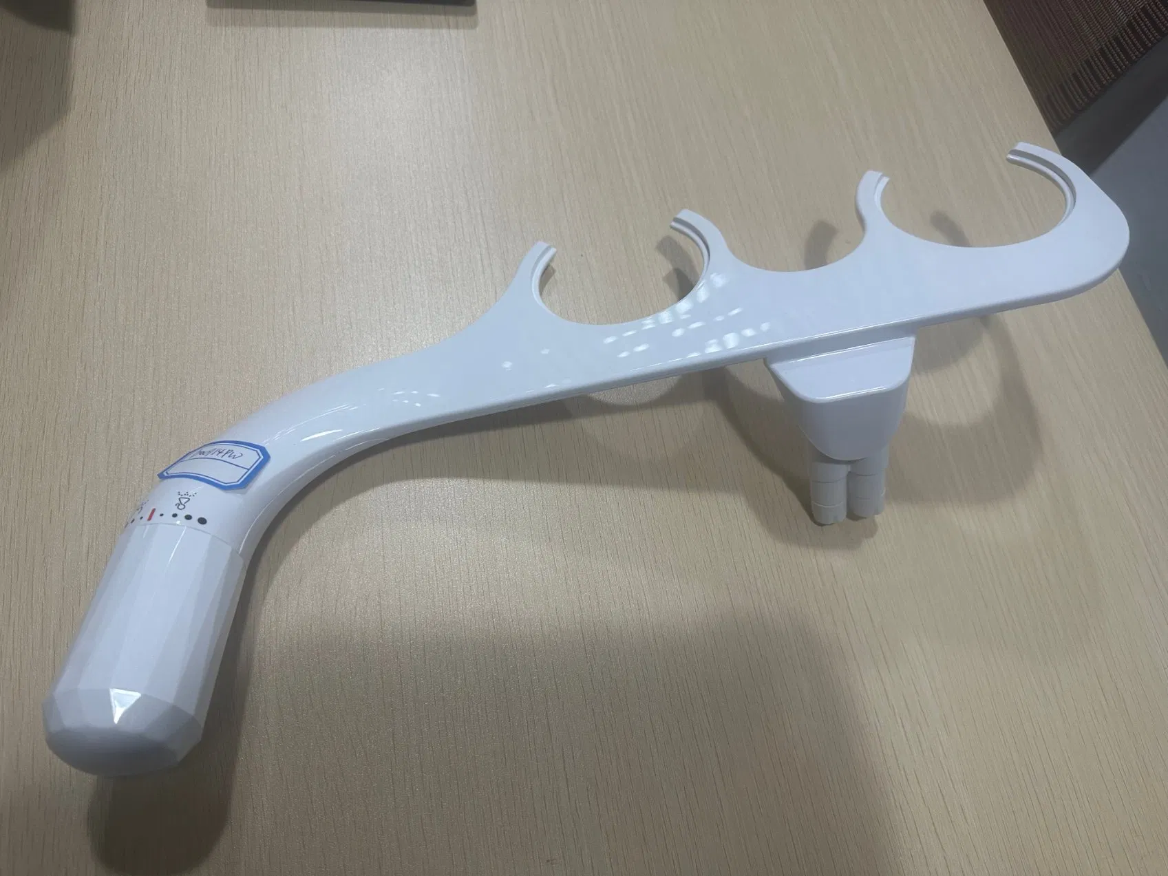 Bathroom Cold Water Key Button Dual Nozzle Bide Shattaf Ultra-Slim Bidet Toilet Attachment Non Electric Bidet