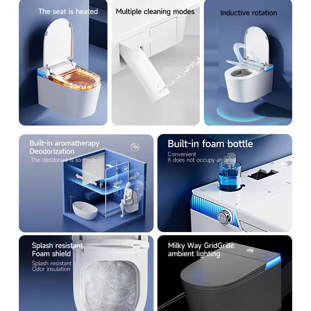 Female Wash Automatic Seat Cover Intelligent Wc Wall Hung Bathroom Smart Toilet