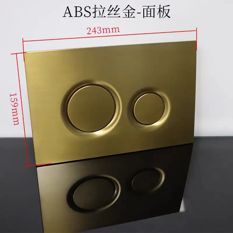 ABS Flush Button Plate Silver Dual Button Panel