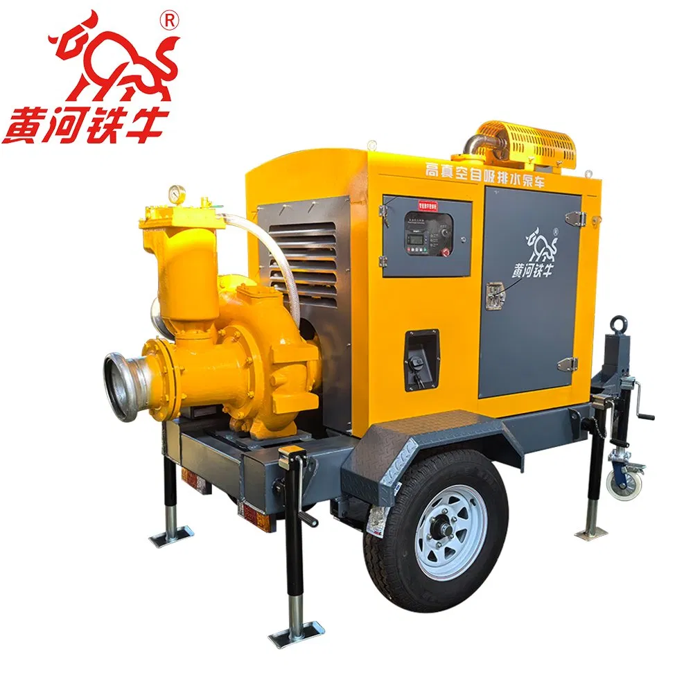 Diesel Self-Priming Centrifugal Pumps Q=600m3/H High Vacuum Assisted System Suction Depth 9m