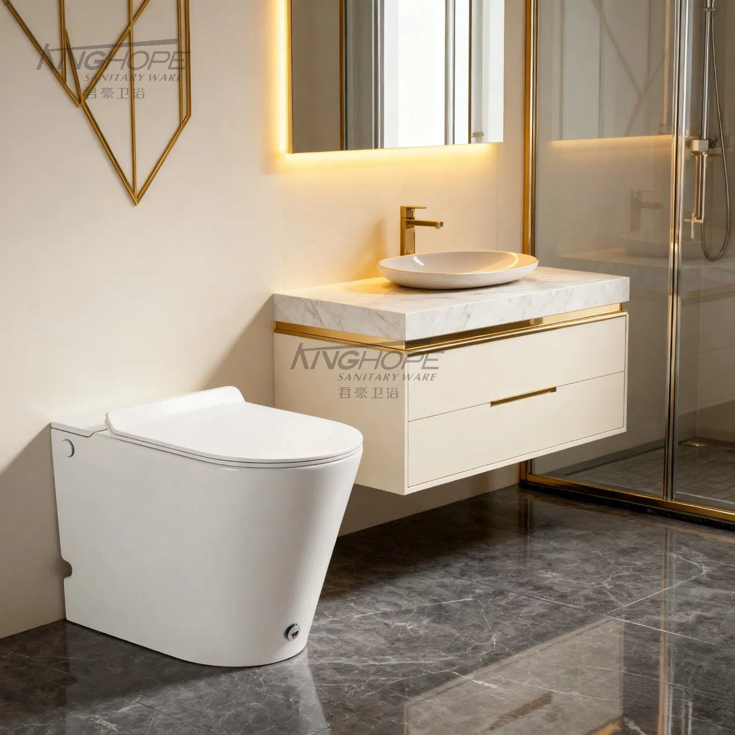 Patent-Protected Technology Powerful Cleaning Ceramic Floor Standing Pulse Solenoid Bathroom Toilet CE Certification Smart Toilet