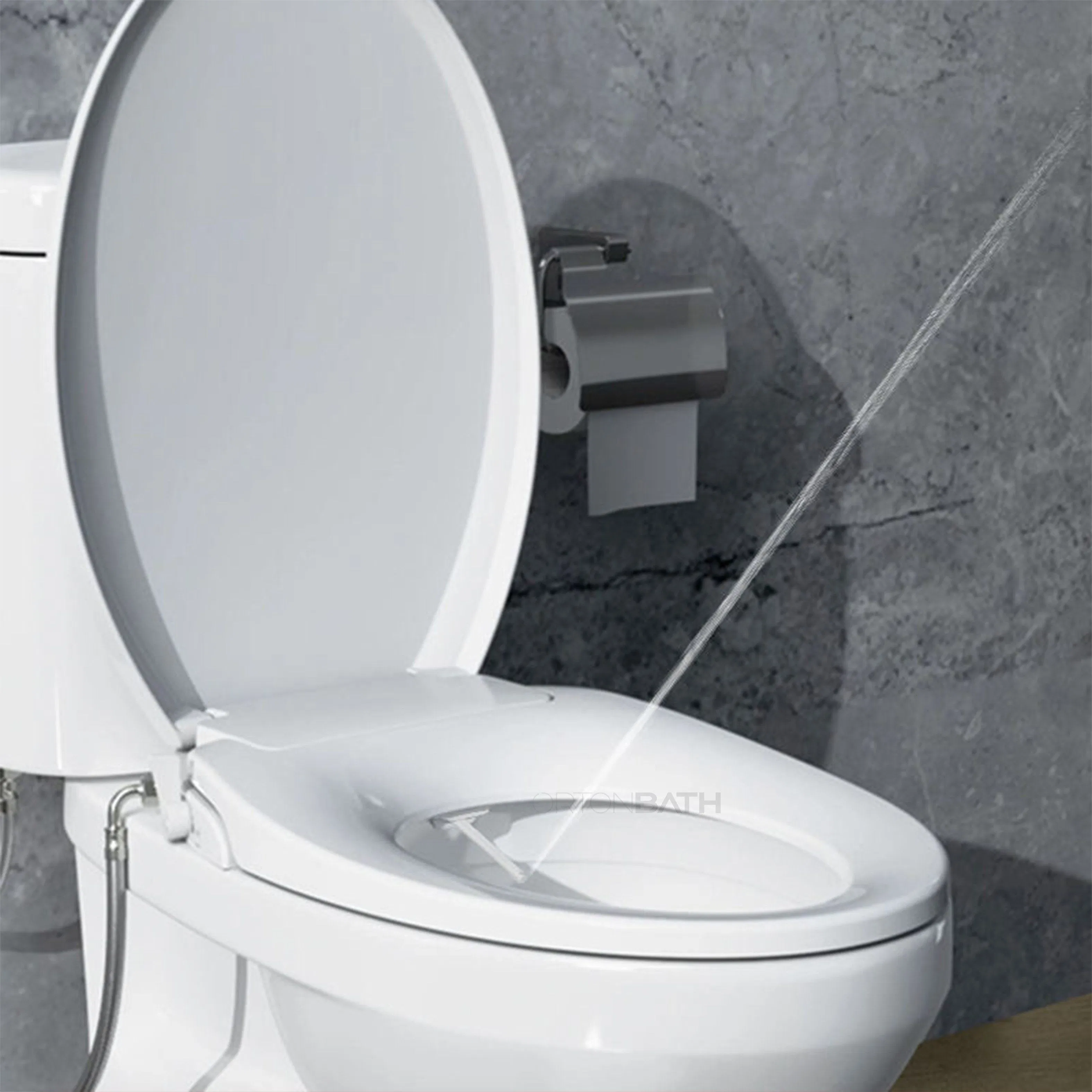 Ortonbath Smart Electric Bidet Toilet Seat, Heated Toilet Seat Elongated with Instant Warm Water &amp; Dryer, Feminine Front Rear Wash, Wireless Remote