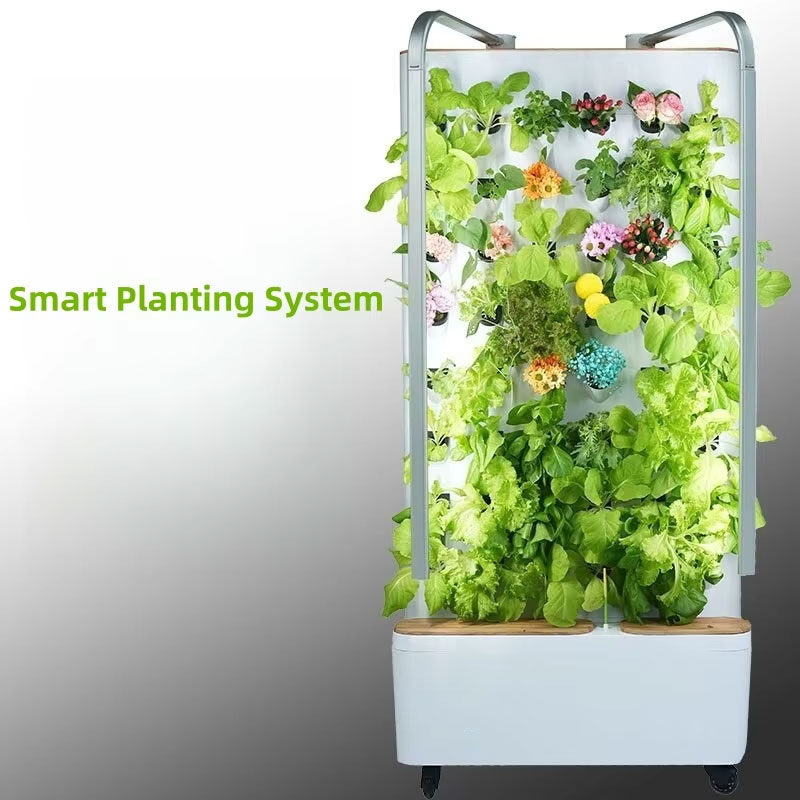 45 Holes Hydroponic Garden Wall Planting System Vertical Grow Tower for Lettuce