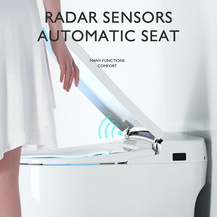 2024 Modern Colour Japanese Electric Wc Toilet Commode Automatic Flush Auto Open Intelligent Black Smart Toilet for Bathroom