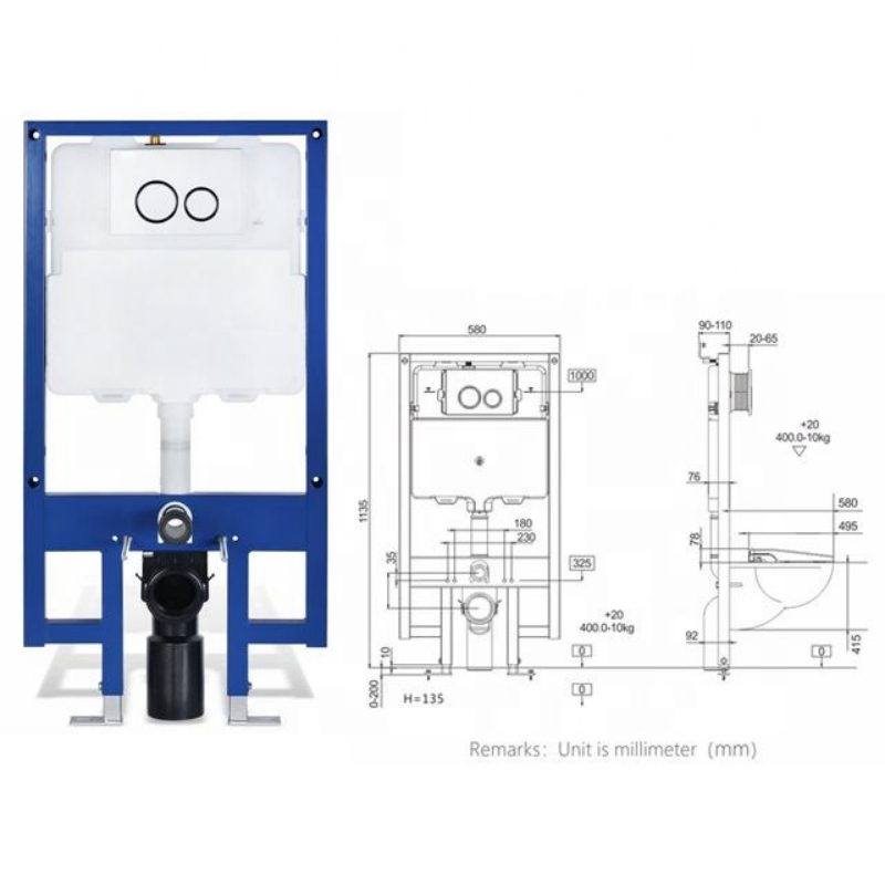 Wholesale One Piece Concealed Water Saving Toilet Tank for Wall Hung Toilet