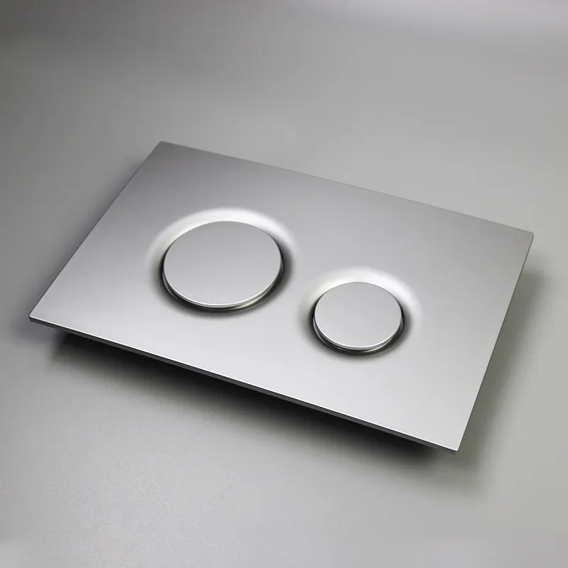 ABS Flush Button Plate Silver Dual Button Panel
