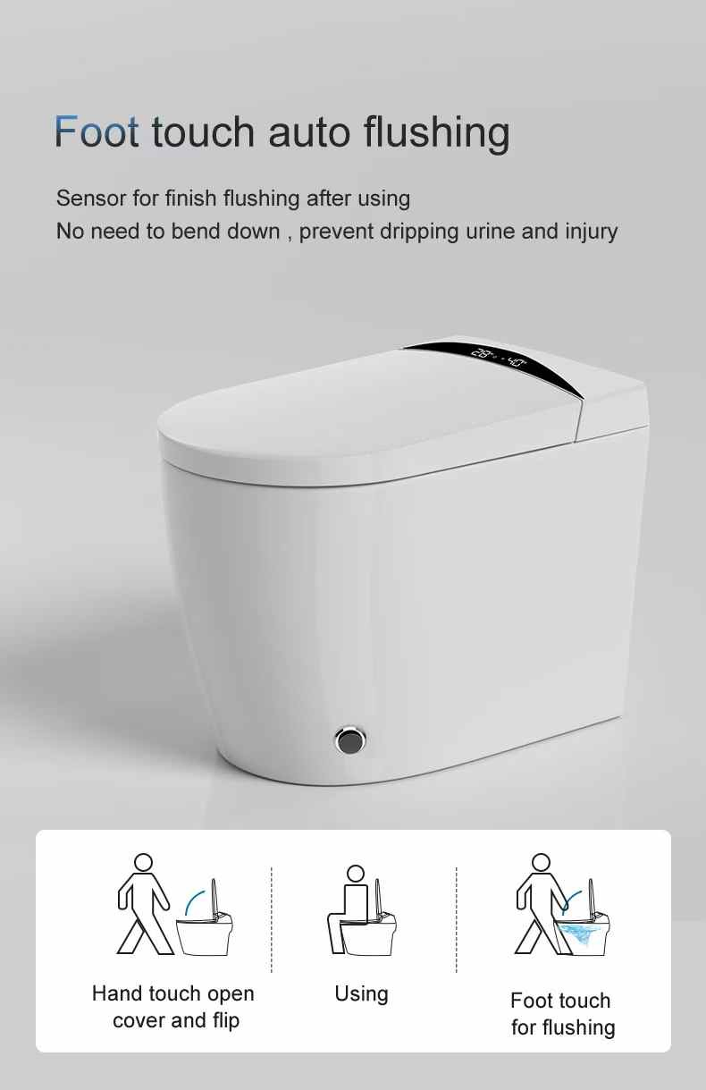 CE Watermark SAA Approved Small Size P-Trap and S-Trap Floor Standing Smart Ceramic Toilets