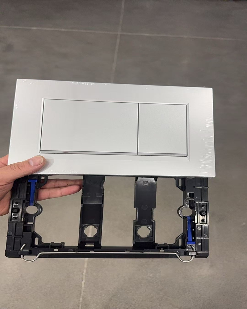 Dual Flush WC trigger plate for concealed cistern with flush plate