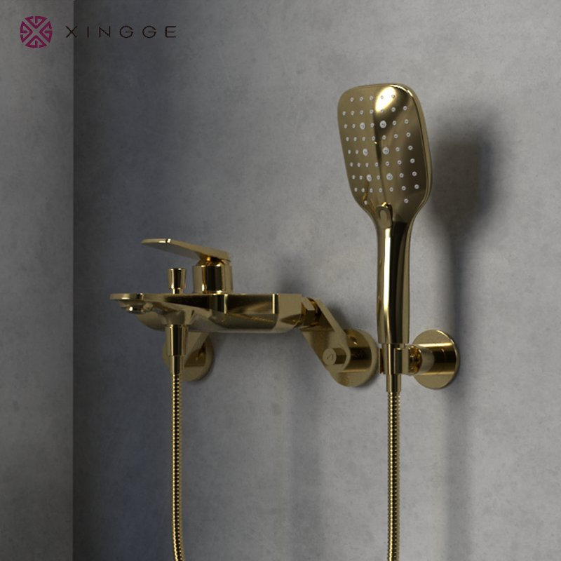 Modern Concealed Wall Mounted Shower Faucets Set Rose Gold/Chorme Bathroom Shower for Mixer Luxury Sanitary Ware Bath Set