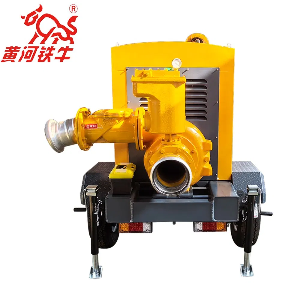 Diesel Self-Priming Centrifugal Pumps Q=600m3/H High Vacuum Assisted System Suction Depth 9m