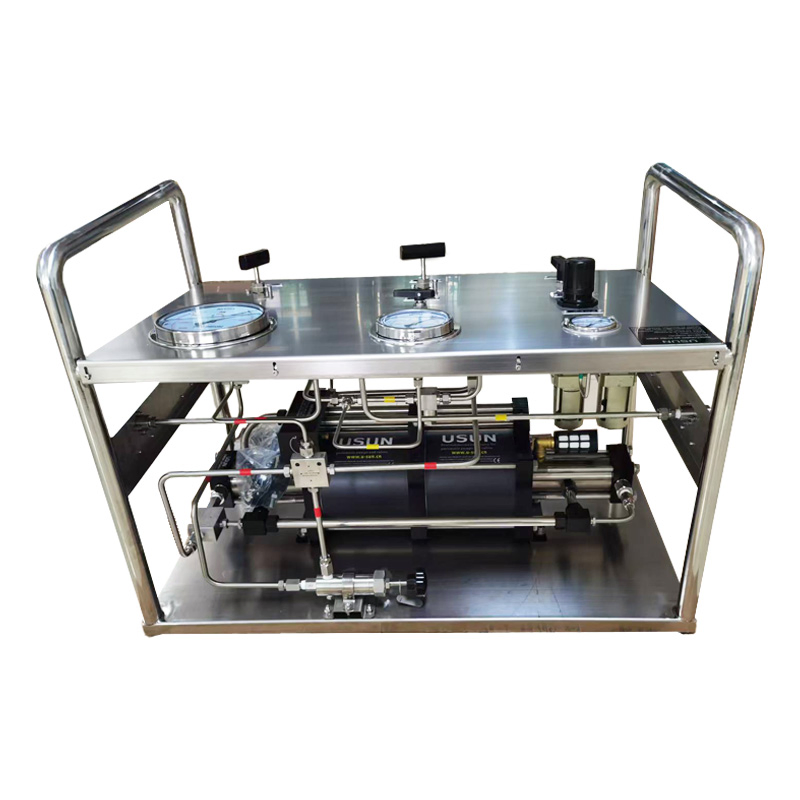 Usun Brand Model: Us-2gbd80 400-600bar Output High Pressure Pneumatic Driven Gas Booster Pump System for CNG Gas Refilling