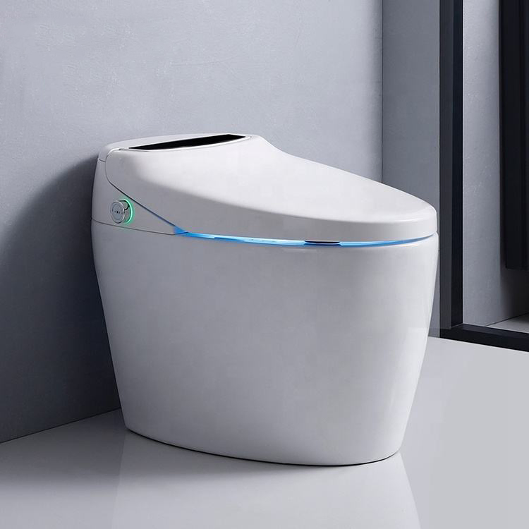 Floor Mounted Tankless Water Closet Heated Seat Auto Flush S-Trap Wc Smart Toilet