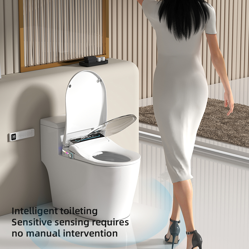 Bathroom Luxury Electric Smart Automatic Open Toilet Seat Cover Bidet Electric Japanese Toilet Seat with Control Handle