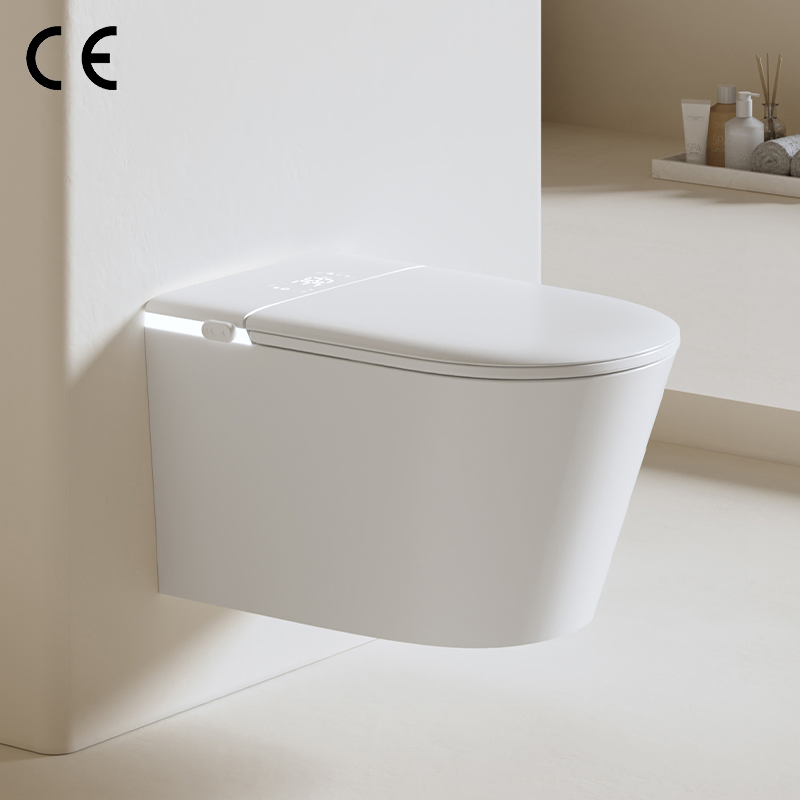 Simplicity Rimless Smart Toilet Wall Mounted Self Cleaning P Trap Wc Intelligent Automatic Wall Hung Smart Toilet