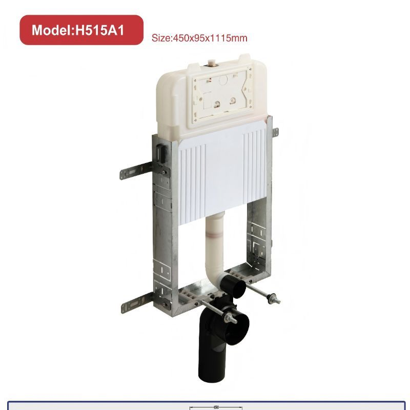 High Cost-Effective Water Tank Wall Hung Toilet Dual Push Flush Concealed Cistern