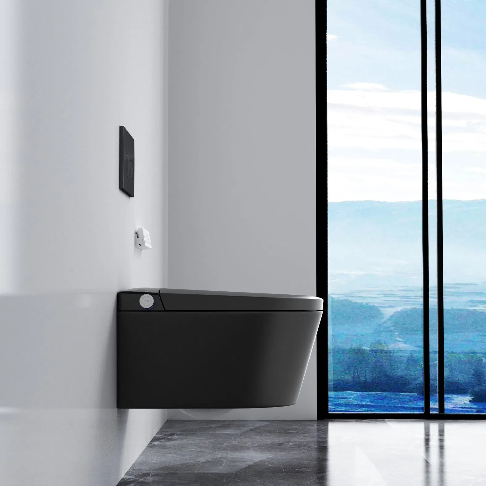 Wall Hung Automatic Flushing Intelligent Smart Toilet with Concealed Cistern