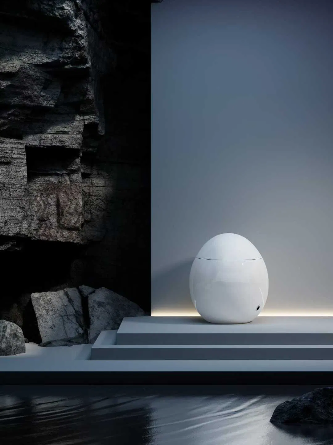 New Design Styles Roung Penny Egg Design Styles Floor Standing Smart Ceramic Toilets