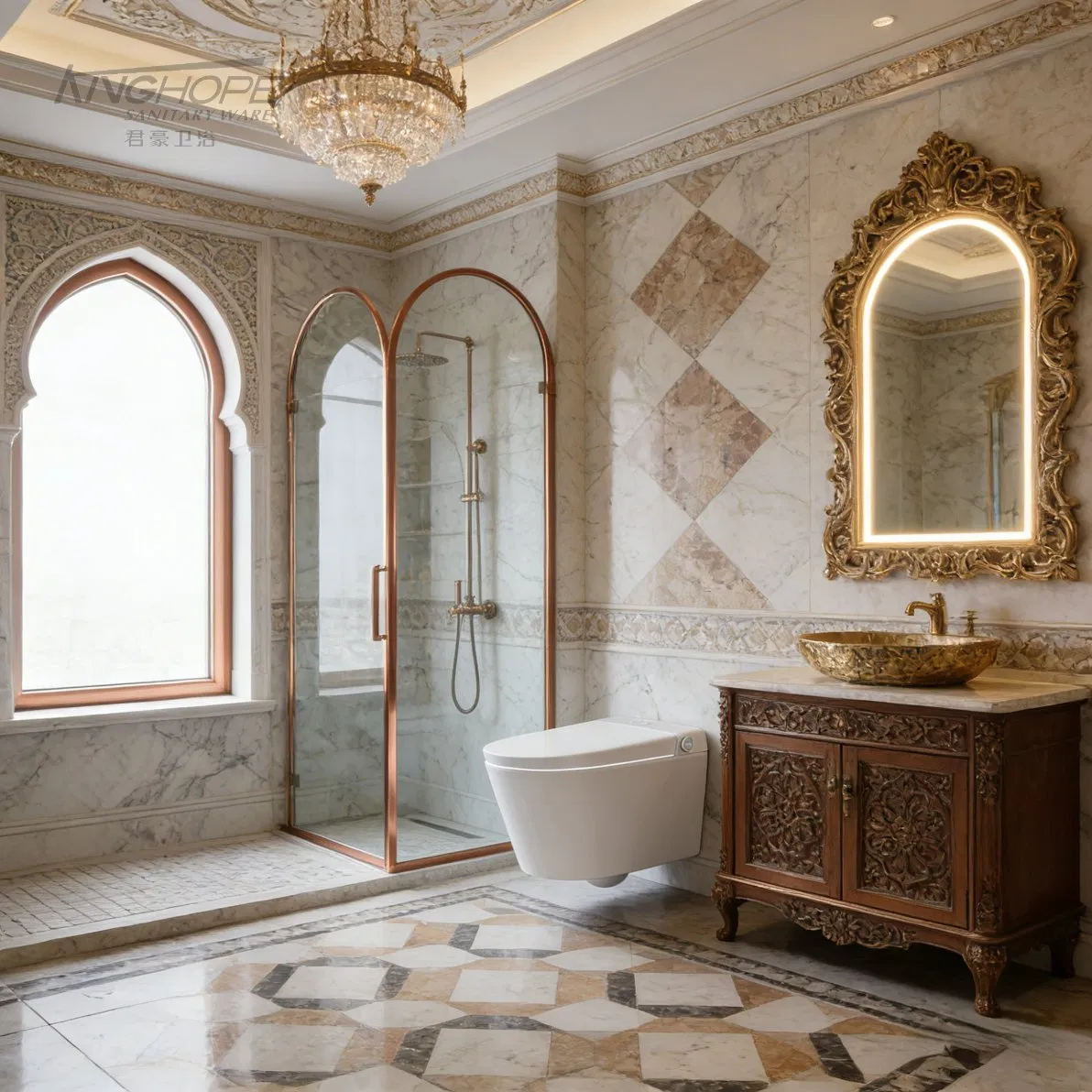 Hotel Use Ceramic Pulse Solenoid Floor Standing Intelligent Toilet Intelligent Pulse Flush Sanitary Ware Bathroom Smart Toilet