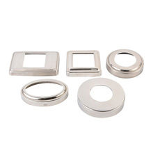 Handrail Fittings Stainless Steel 304 Round Base Plate with Cover