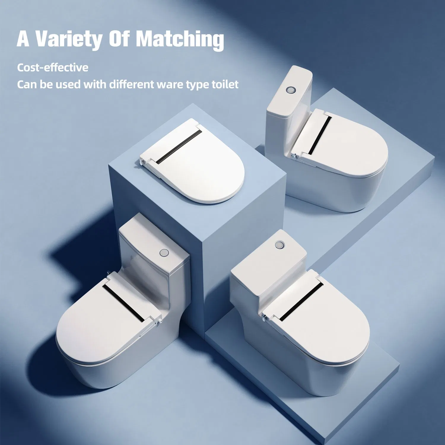 Non-Electric Bidet Toilet Seat Slim Design Dual Nozzle Bidet Adjustable Water Pressures Elongated Smart Toilet Cover